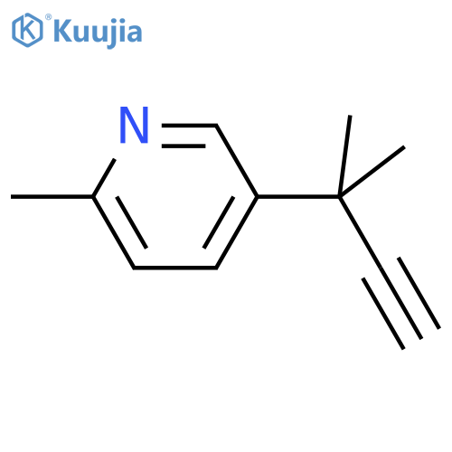 2-methyl-5-(2-methylbut-3-yn-2-yl)pyridine structure