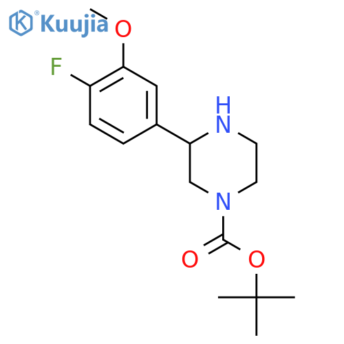 tert-butyl 3-(4-fluoro-3-methoxyphenyl)piperazine-1-carboxylate structure