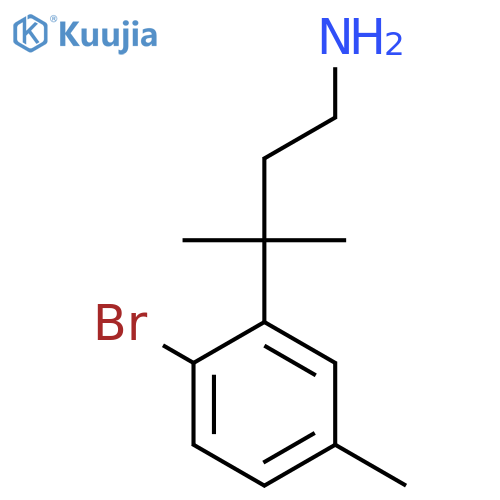 3-(2-bromo-5-methylphenyl)-3-methylbutan-1-amine structure