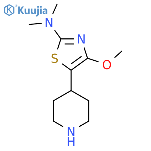 4-methoxy-N,N-dimethyl-5-(piperidin-4-yl)-1,3-thiazol-2-amine structure