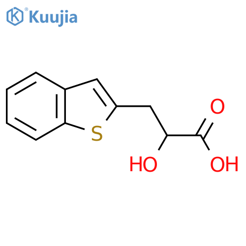 3-(1-benzothiophen-2-yl)-2-hydroxypropanoic acid structure