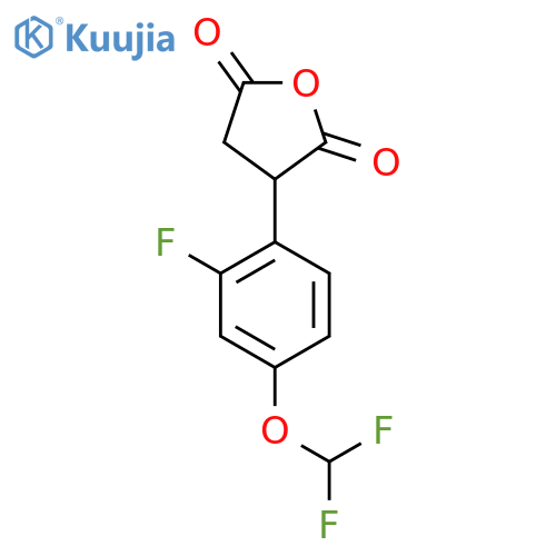 3-4-(difluoromethoxy)-2-fluorophenyloxolane-2,5-dione structure
