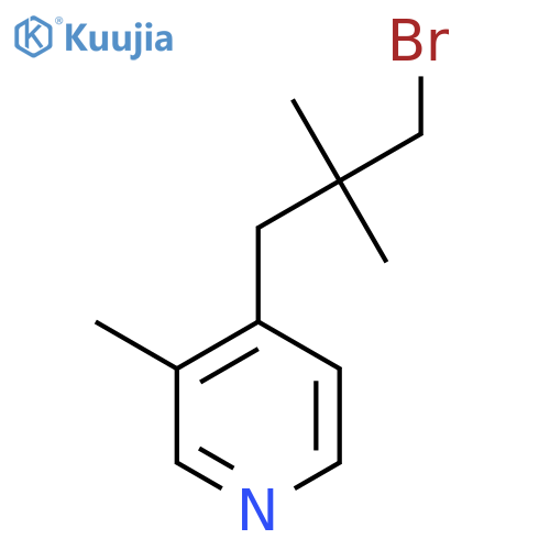 4-(3-bromo-2,2-dimethylpropyl)-3-methylpyridine structure