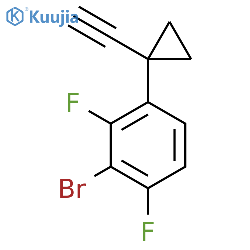 2-bromo-4-(1-ethynylcyclopropyl)-1,3-difluorobenzene structure