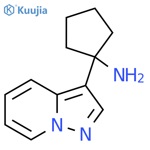 1-{pyrazolo1,5-apyridin-3-yl}cyclopentan-1-amine structure