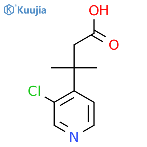 3-(3-chloropyridin-4-yl)-3-methylbutanoic acid structure