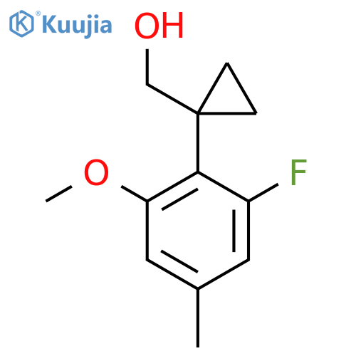 1-(2-fluoro-6-methoxy-4-methylphenyl)cyclopropylmethanol structure