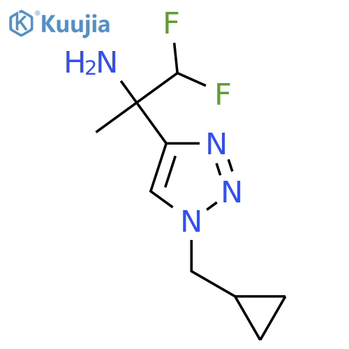 2-1-(cyclopropylmethyl)-1H-1,2,3-triazol-4-yl-1,1-difluoropropan-2-amine structure