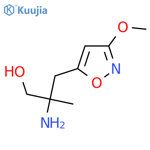 2-amino-3-(3-methoxy-1,2-oxazol-5-yl)-2-methylpropan-1-ol structure
