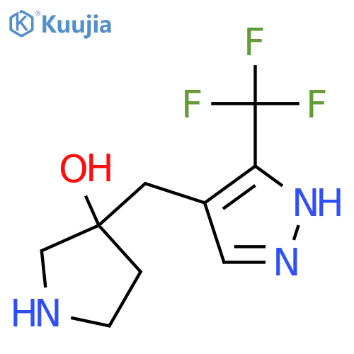 3-{3-(trifluoromethyl)-1H-pyrazol-4-ylmethyl}pyrrolidin-3-ol structure