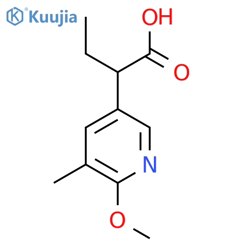 2-(6-methoxy-5-methylpyridin-3-yl)butanoic acid structure