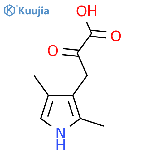 3-(2,4-dimethyl-1H-pyrrol-3-yl)-2-oxopropanoic acid structure
