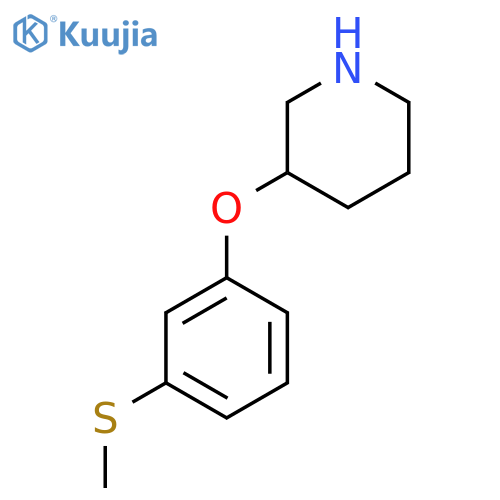 3-3-(methylsulfanyl)phenoxypiperidine structure