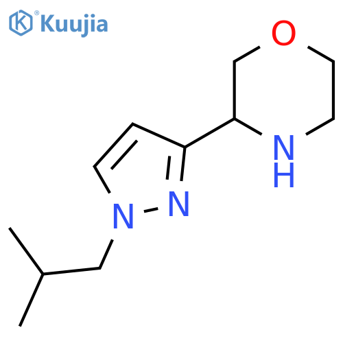 3-1-(2-methylpropyl)-1H-pyrazol-3-ylmorpholine structure