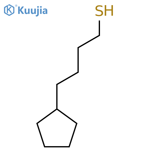 4-cyclopentylbutane-1-thiol structure
