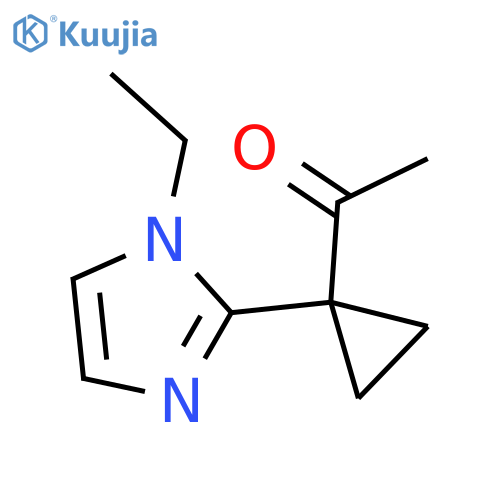 1-1-(1-ethyl-1H-imidazol-2-yl)cyclopropylethan-1-one structure