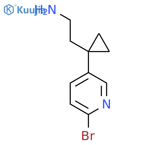 2-1-(6-bromopyridin-3-yl)cyclopropylethan-1-amine structure
