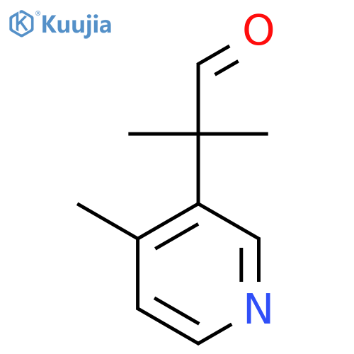 2-methyl-2-(4-methylpyridin-3-yl)propanal structure