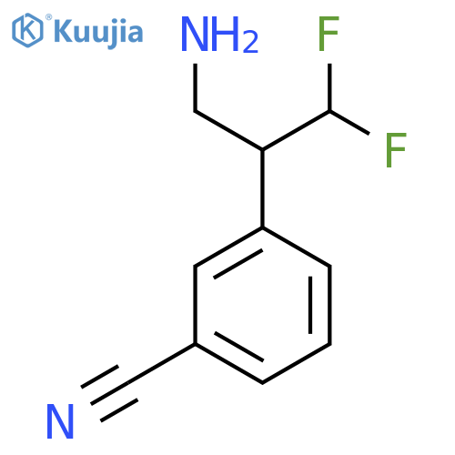 3-(3-amino-1,1-difluoropropan-2-yl)benzonitrile structure