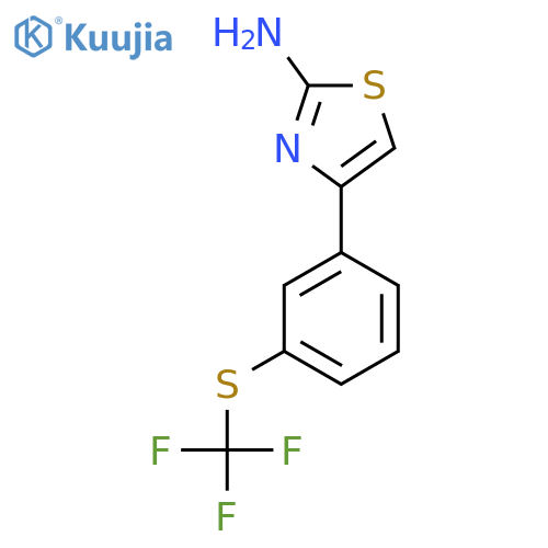 4-{3-(trifluoromethyl)sulfanylphenyl}-1,3-thiazol-2-amine structure