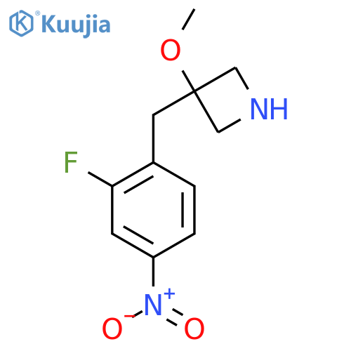 3-(2-fluoro-4-nitrophenyl)methyl-3-methoxyazetidine structure