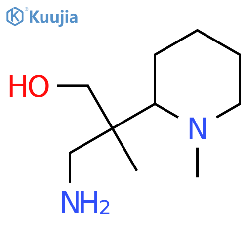 3-amino-2-methyl-2-(1-methylpiperidin-2-yl)propan-1-ol structure