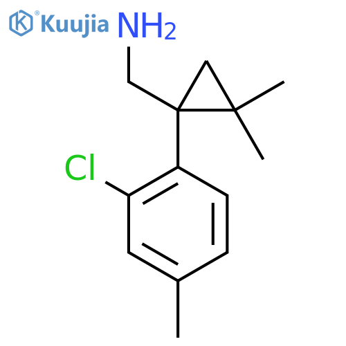 1-(2-chloro-4-methylphenyl)-2,2-dimethylcyclopropylmethanamine structure