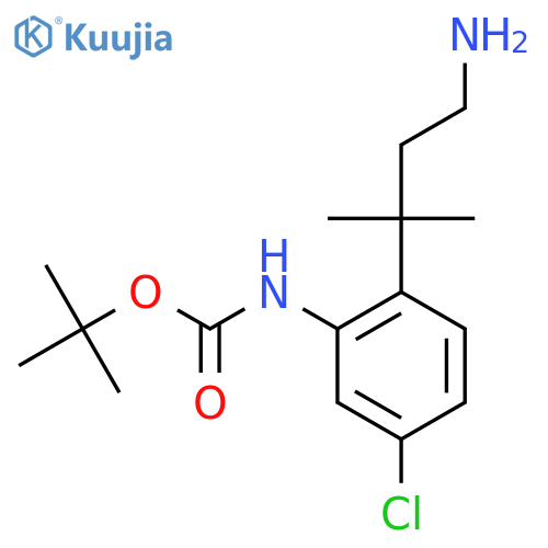 tert-butyl N-2-(4-amino-2-methylbutan-2-yl)-5-chlorophenylcarbamate structure