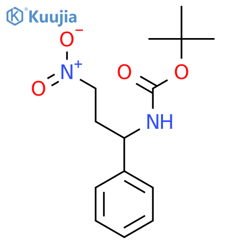 tert-butyl N-(3-nitro-1-phenylpropyl)carbamate structure