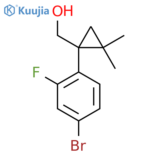 1-(4-bromo-2-fluorophenyl)-2,2-dimethylcyclopropylmethanol structure