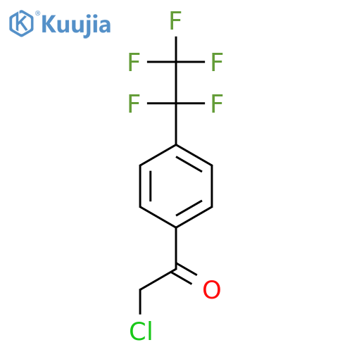 2-chloro-1-4-(pentafluoroethyl)phenylethan-1-one structure