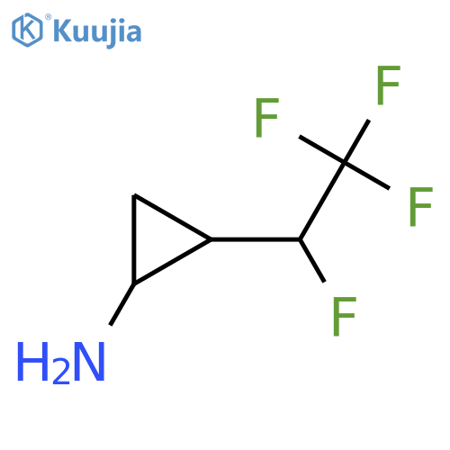 2-(1,2,2,2-tetrafluoroethyl)cyclopropan-1-amine structure
