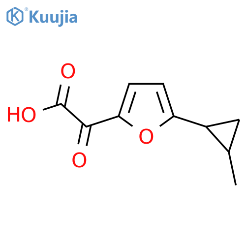 2-5-(2-methylcyclopropyl)furan-2-yl-2-oxoacetic acid structure