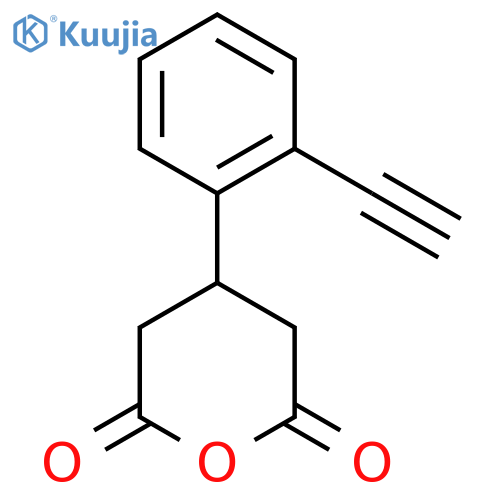 4-(2-ethynylphenyl)oxane-2,6-dione structure