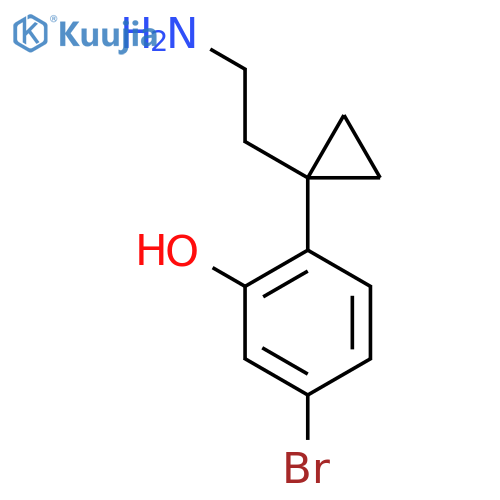 2-1-(2-aminoethyl)cyclopropyl-5-bromophenol structure