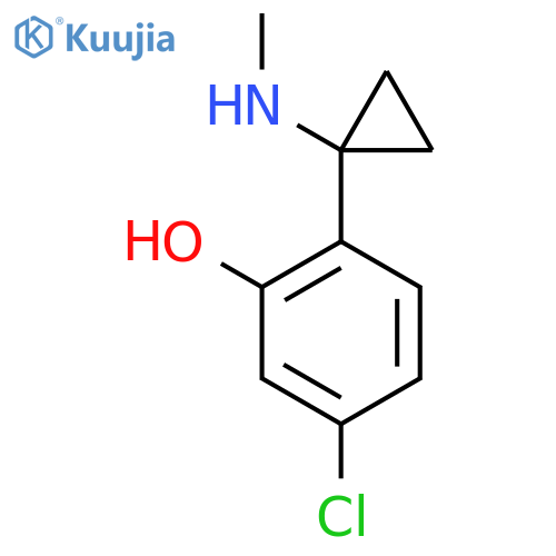 5-chloro-2-1-(methylamino)cyclopropylphenol structure