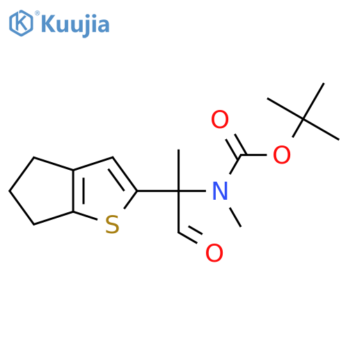 tert-butyl N-(2-{4H,5H,6H-cyclopentabthiophen-2-yl}-1-oxopropan-2-yl)-N-methylcarbamate structure