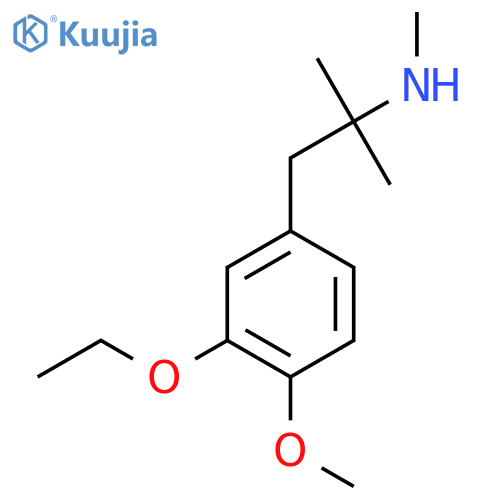 1-(3-ethoxy-4-methoxyphenyl)-2-methylpropan-2-yl(methyl)amine structure