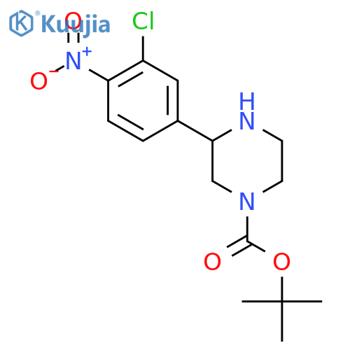 tert-butyl 3-(3-chloro-4-nitrophenyl)piperazine-1-carboxylate structure