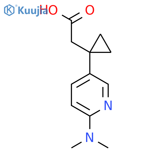 2-{1-6-(dimethylamino)pyridin-3-ylcyclopropyl}acetic acid structure