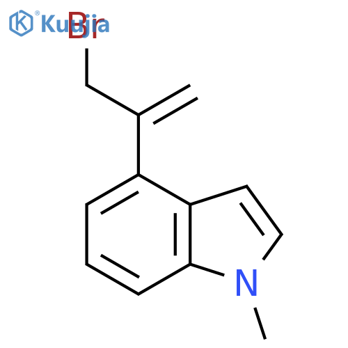 4-(3-bromoprop-1-en-2-yl)-1-methyl-1H-indole structure