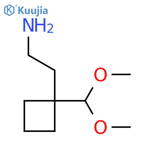 2-1-(dimethoxymethyl)cyclobutylethan-1-amine structure
