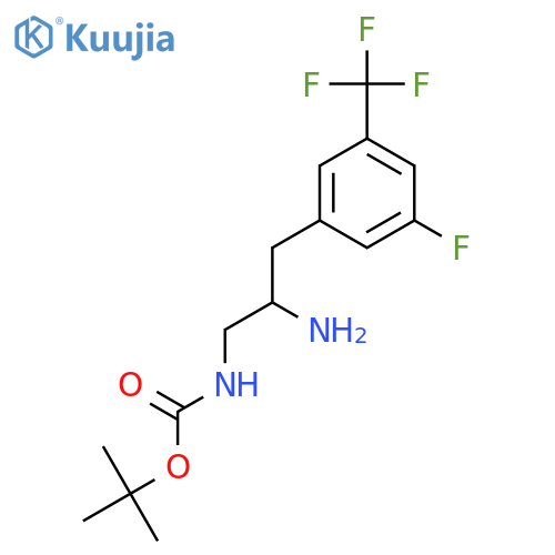 tert-butyl N-{2-amino-3-3-fluoro-5-(trifluoromethyl)phenylpropyl}carbamate structure