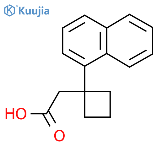 2-1-(naphthalen-1-yl)cyclobutylacetic acid structure