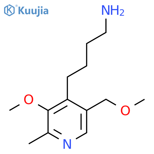 4-3-methoxy-5-(methoxymethyl)-2-methylpyridin-4-ylbutan-1-amine structure