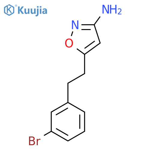 5-2-(3-bromophenyl)ethyl-1,2-oxazol-3-amine structure