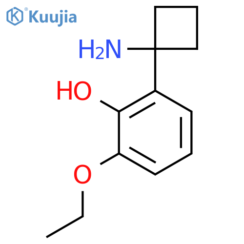 2-(1-aminocyclobutyl)-6-ethoxyphenol structure