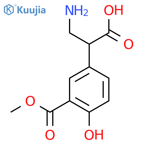 3-amino-2-4-hydroxy-3-(methoxycarbonyl)phenylpropanoic acid structure