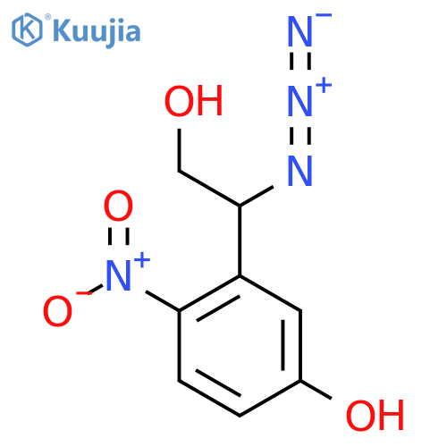 3-(1-azido-2-hydroxyethyl)-4-nitrophenol structure