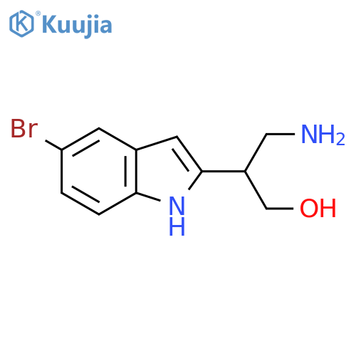 3-amino-2-(5-bromo-1H-indol-2-yl)propan-1-ol structure